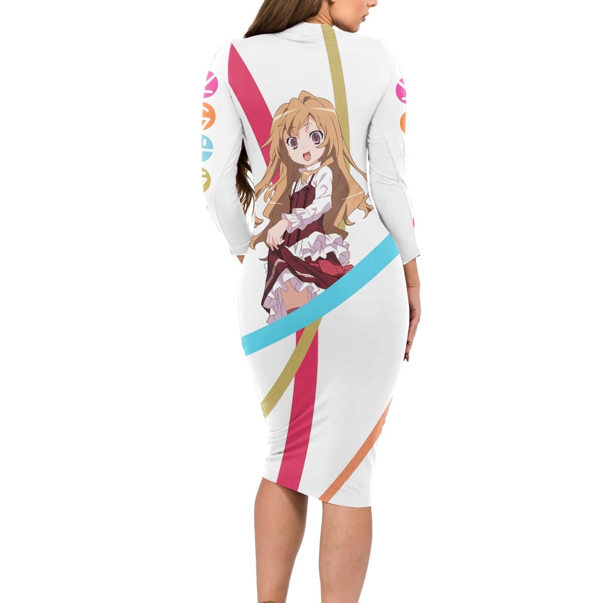 Aisaka Taiga Long Sleeve Bodycon Dress Toradora Anime Style TS04 - The Mazicc - Long Dress - S - White