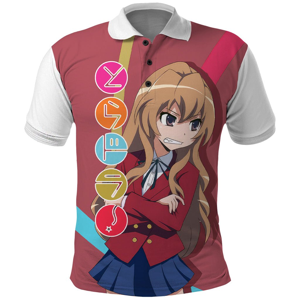 Aisaka Taiga Polo Shirt Toradora TS04 - The Mazicc - Adult - S - Red/White