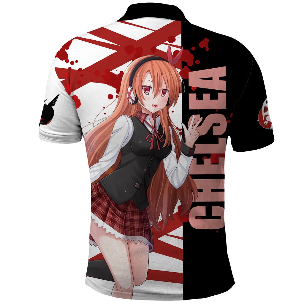 Akame Chelsea Anime Polo Shirt Akame ga Kill TS04 - The Mazicc - Adult - S - Black/White