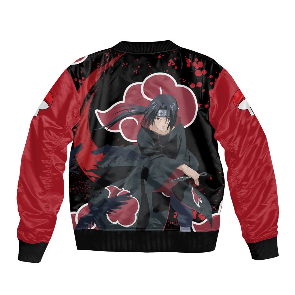 Akatsuki Itachi Bomber Jacket Naruto TS04 - The Mazicc - Unisex - S - Black/Red