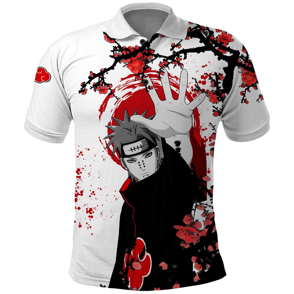 Akatsuki Pain - Anime Japan Styles Polo Shirt TS04 - The Mazicc - Adult - S - White