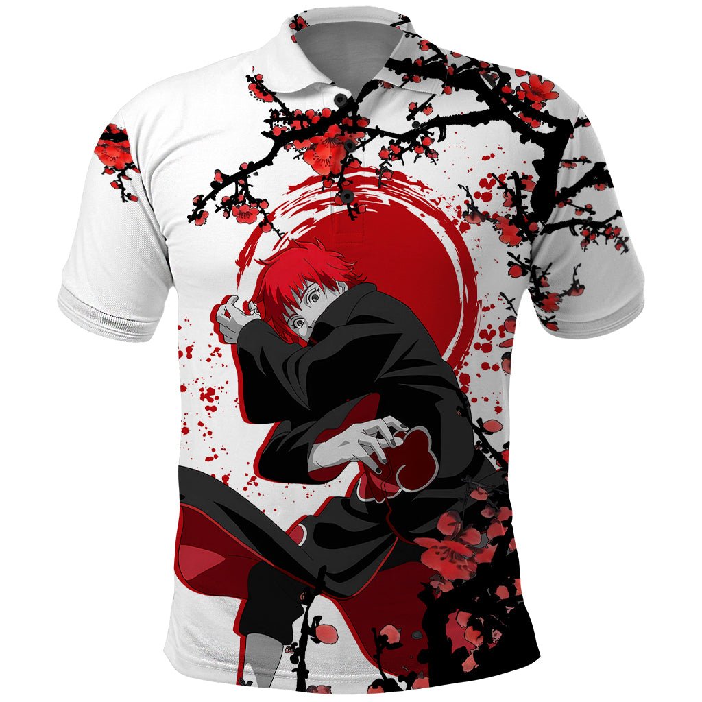 Akatsuki Sasori - Japan Style Anime Polo Shirt TS04 - The Mazicc - Adult - S - White