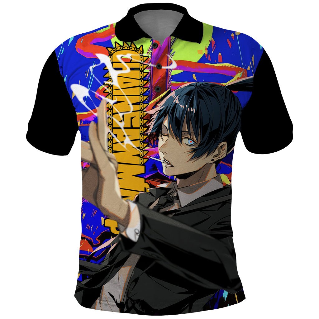 Aki Hayakawa Polo Shirt Chainsaw Man TS04 - The Mazicc - Adult - S - Black