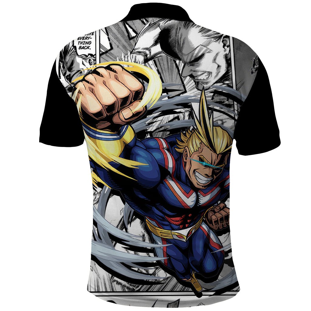 All Might Polo Shirt Manga Style TS04 - The Mazicc - Adult - S - Multicolor