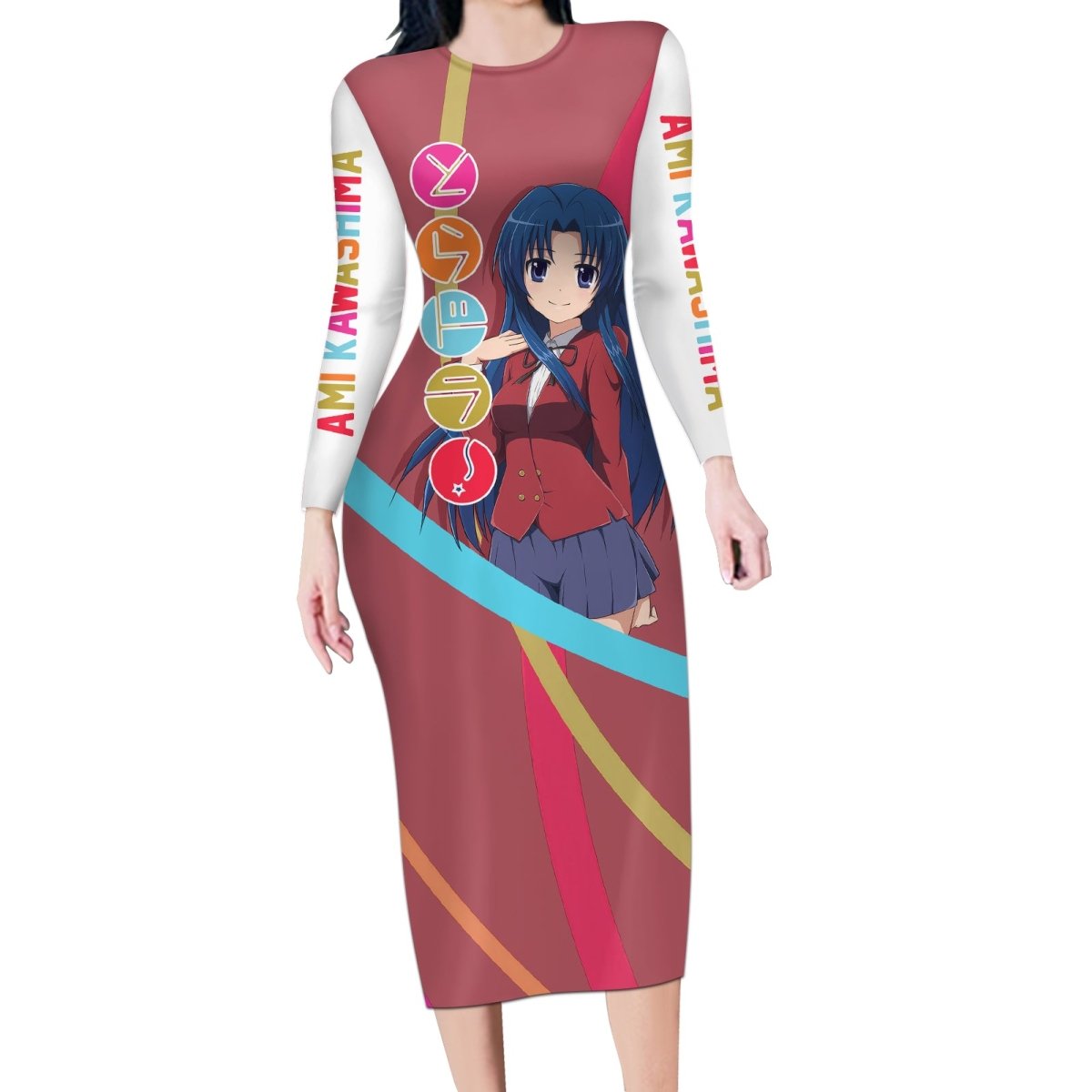 Ami Kawashima Long Sleeve Bodycon Dress Toradora TS04 - The Mazicc - Long Dress - S - Multicolor