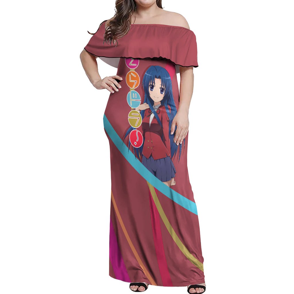 Ami Kawashima Off Shoulder Maxi Dress Toradora TS04 - The Mazicc - Women - S - Multicolor
