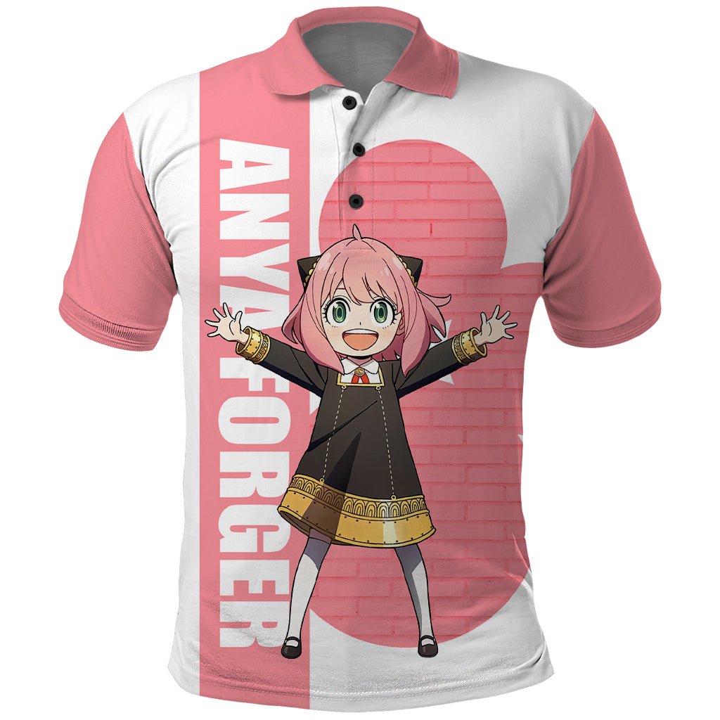 Anya Forger Polo Shirt Spy x Family TS04 - The Mazicc - Adult - S - White/Pink