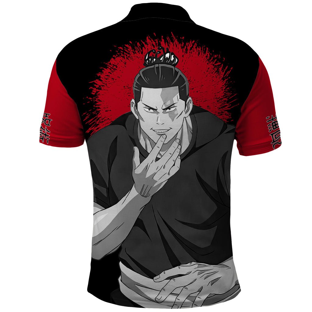 Aoi Todo Polo Shirt Monochrome TS04 - The Mazicc - Adult - S - Black/Red