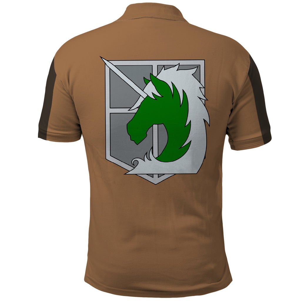 AOT Military Police Polo Shirt TS04 - The Mazicc - Adult - S - Brown