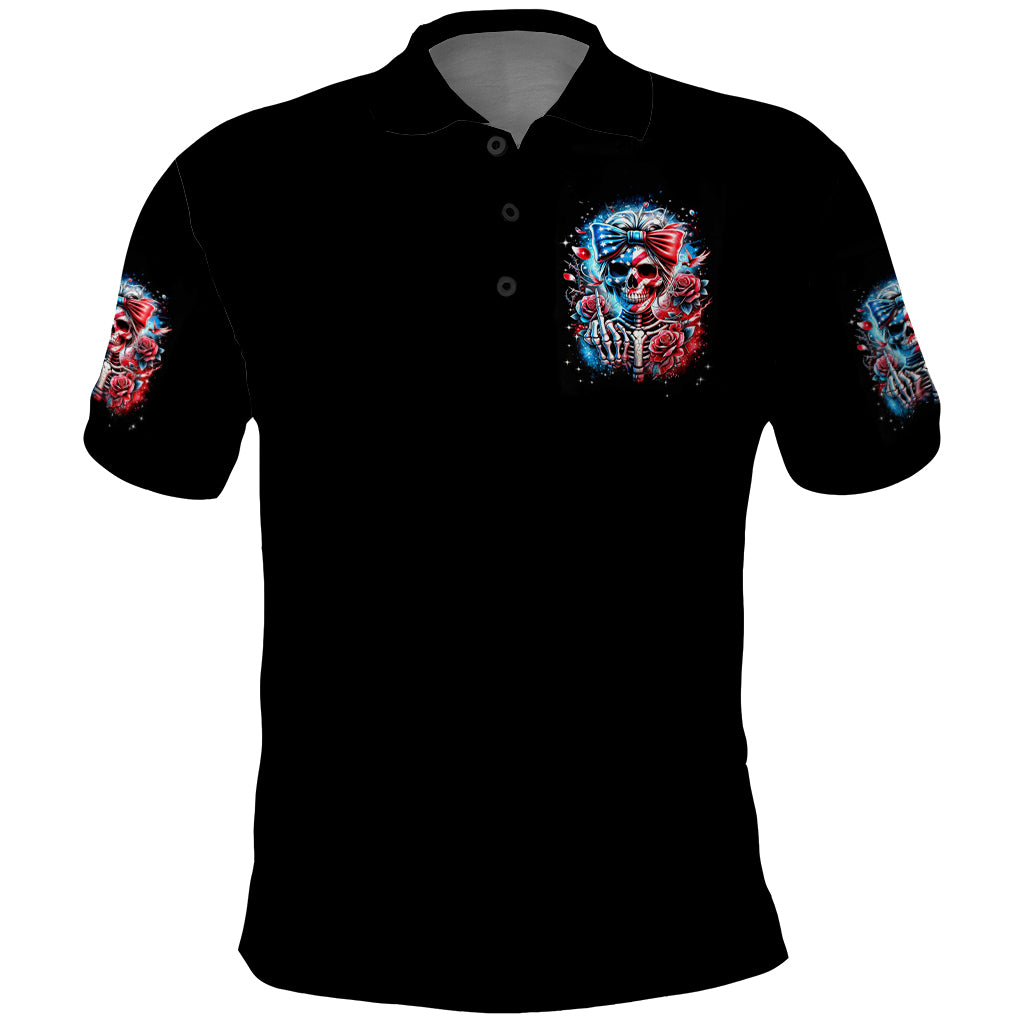 Lady Skull Polo Shirt Yes I'm A Bitch But Not Your