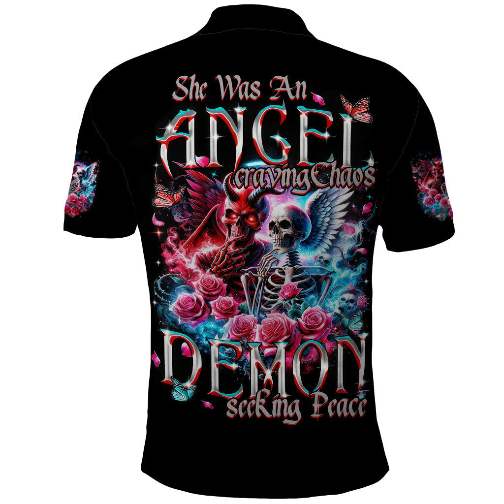 Flame Skull Polo Shirt I'm Not Anti Social I'm Just Not User Friendly