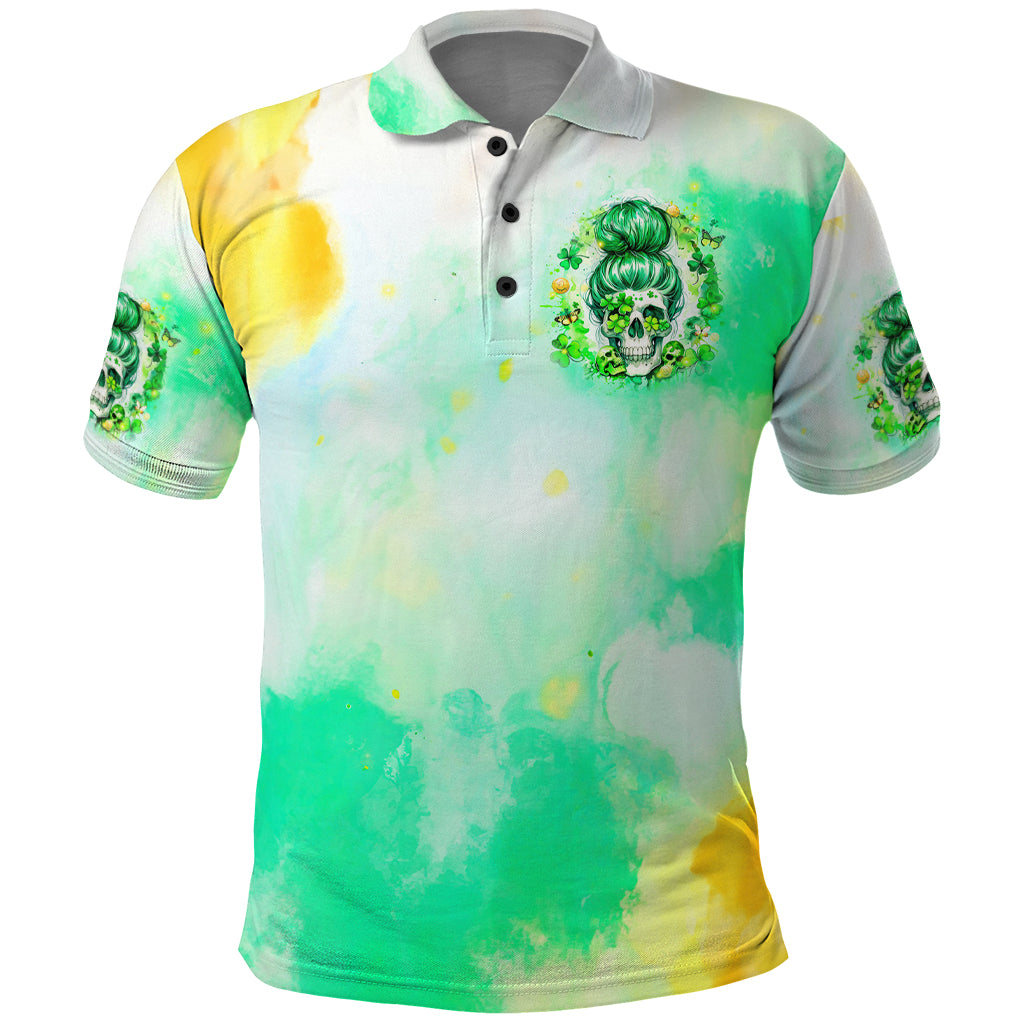 Irish Skull Polo Shirt Oho Lucky Mama