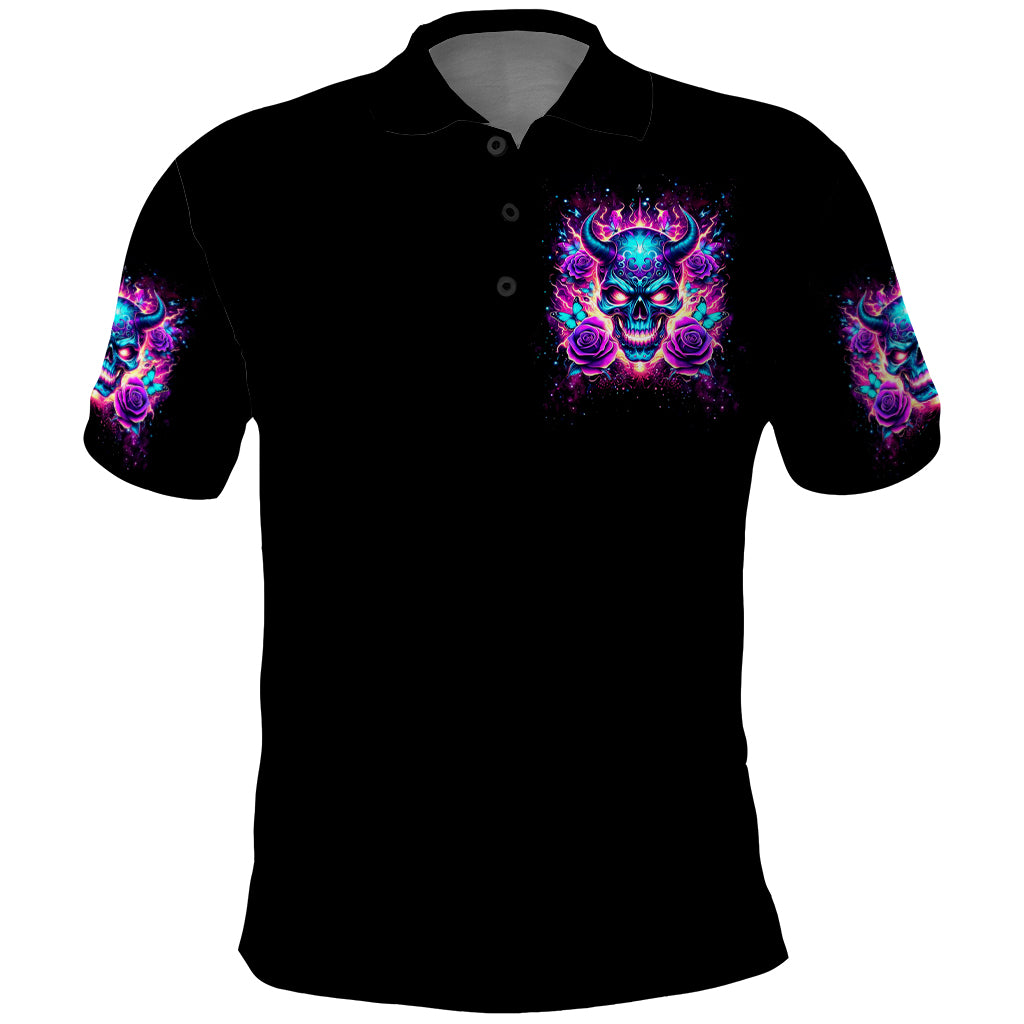 Thunder Skull Polo Shirt Love Me Like My Demons Do