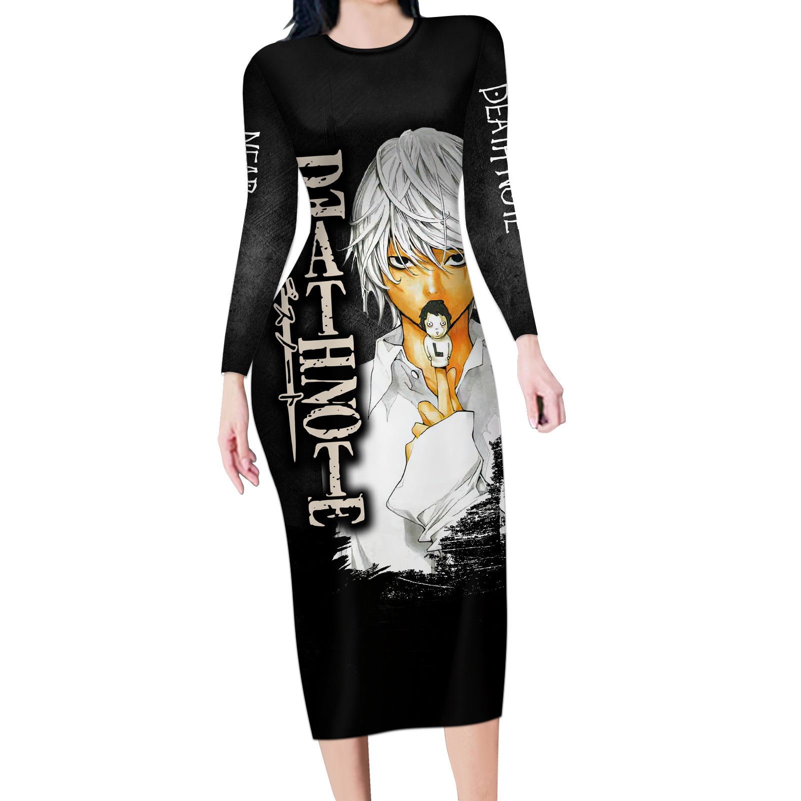 Near - Death Note Long Sleeve Bodycon Dress Anime Style
