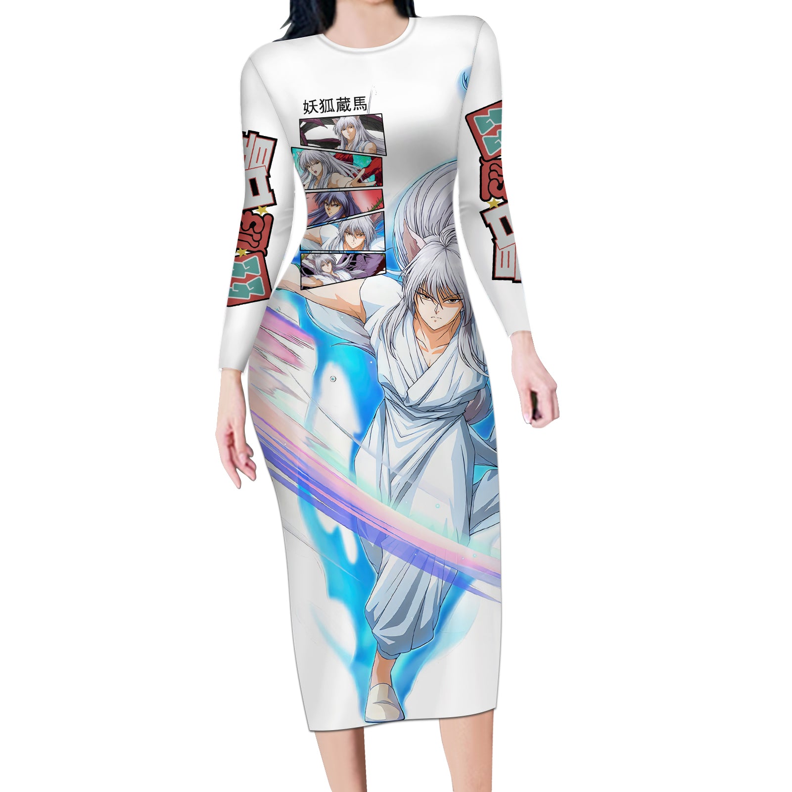 Youko Kurama Long Sleeve Bodycon Dress YuYu Hakusho