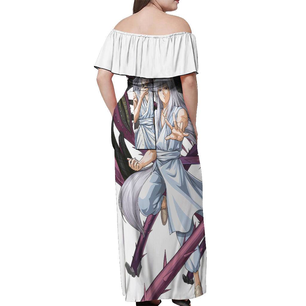 Youko Kurama Off Shoulder Maxi Dress YuYu Hakusho
