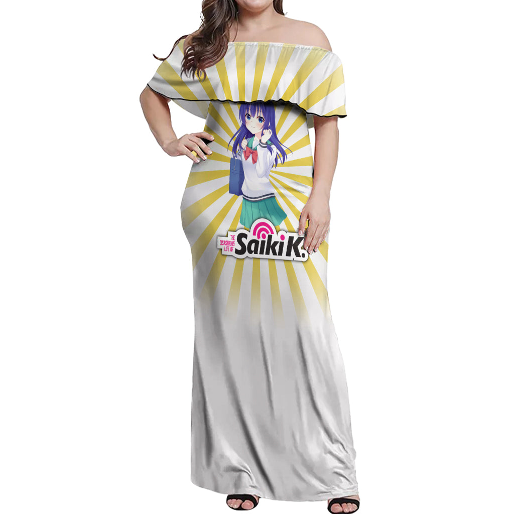 Saiki K Kokomi Teruhashi Off Shoulder Maxi Dress The Disastrous Life of Saiki K