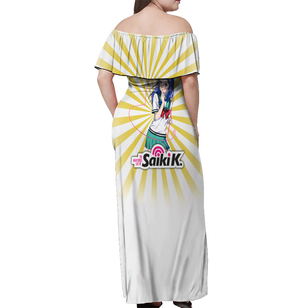 Saiki K Kokomi Teruhashi Off Shoulder Maxi Dress The Disastrous Life of Saiki K