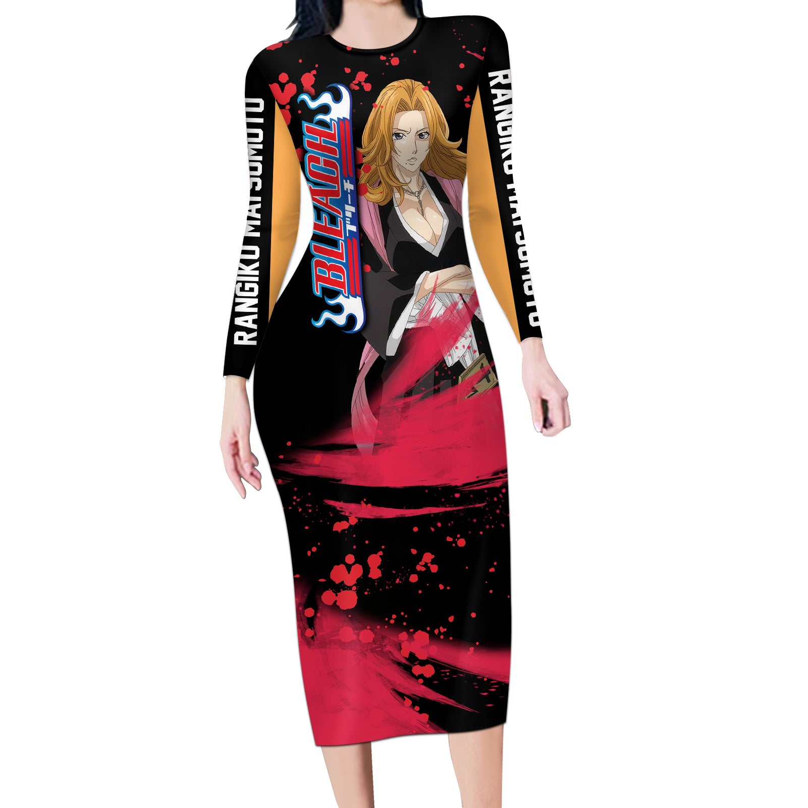 Rangiku Matsumoto Long Sleeve Bodycon Dress Bleach
