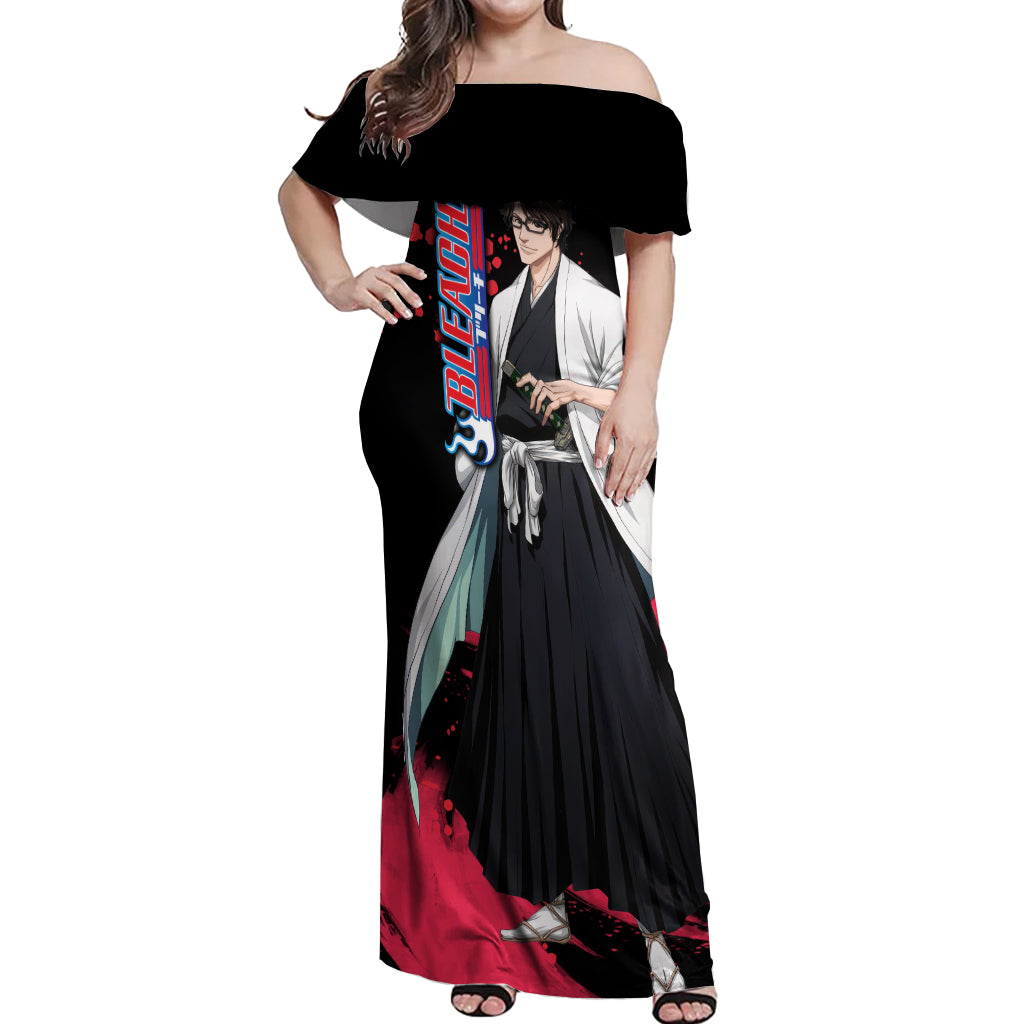 Sosuke Aizen Off Shoulder Maxi Dress Bleach