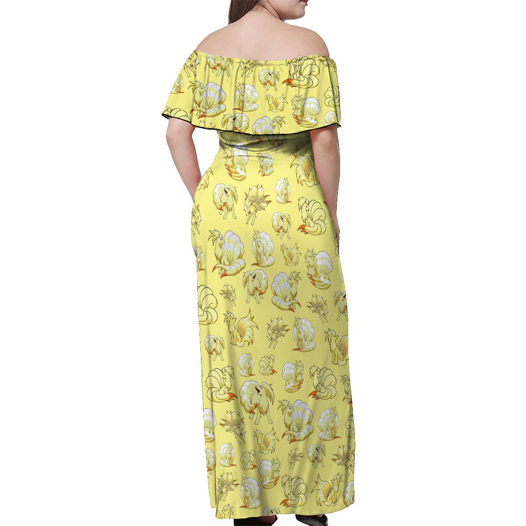 Ninetales Off Shoulder Maxi Dress Pattern Style
