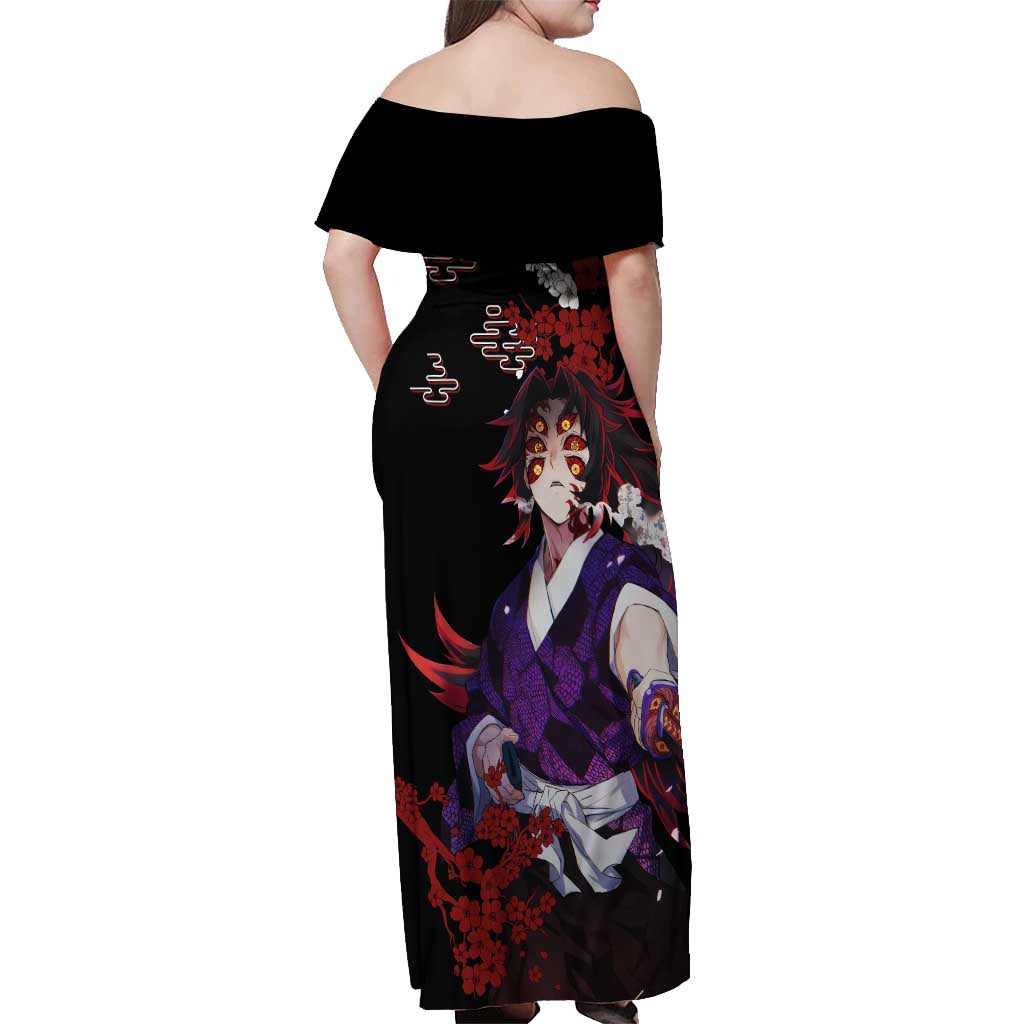Kokushibo - Demon Slayer Off Shoulder Maxi Dress Anime Japan Style