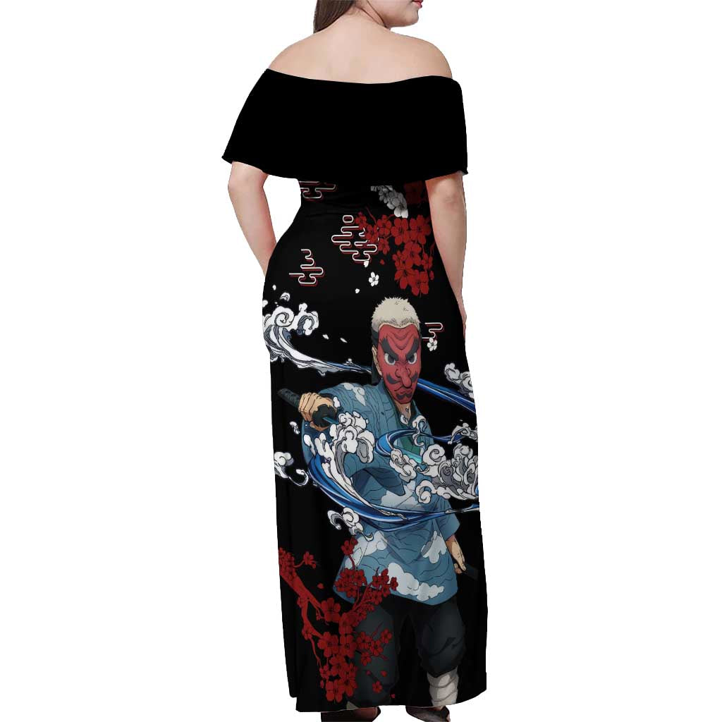 Sakonji Urokodaki - Demon Slayer Off Shoulder Maxi Dress Anime Japan Style