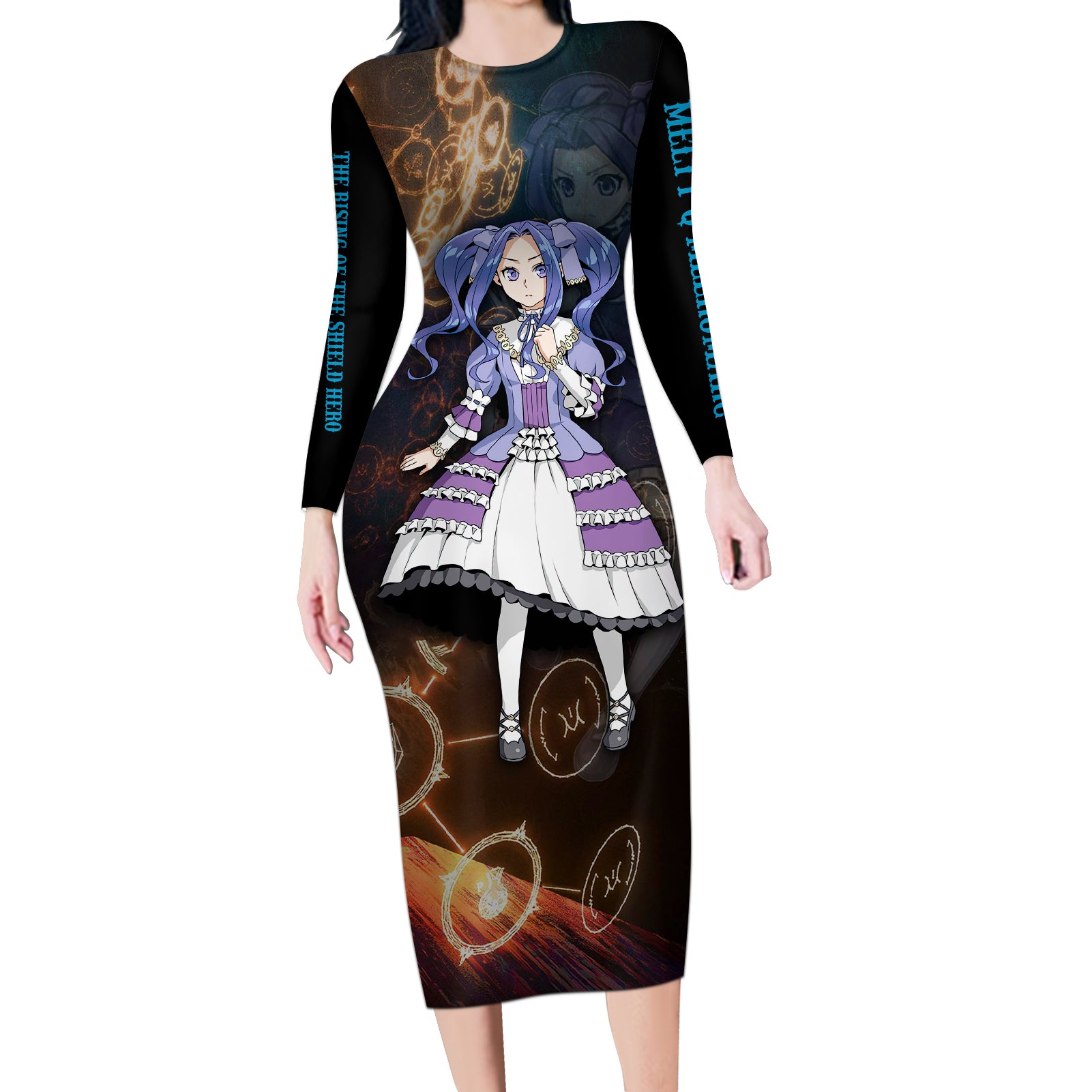 Melty Q Melromarc Rising Of The Shield Hero Long Sleeve Bodycon Dress Anime Style