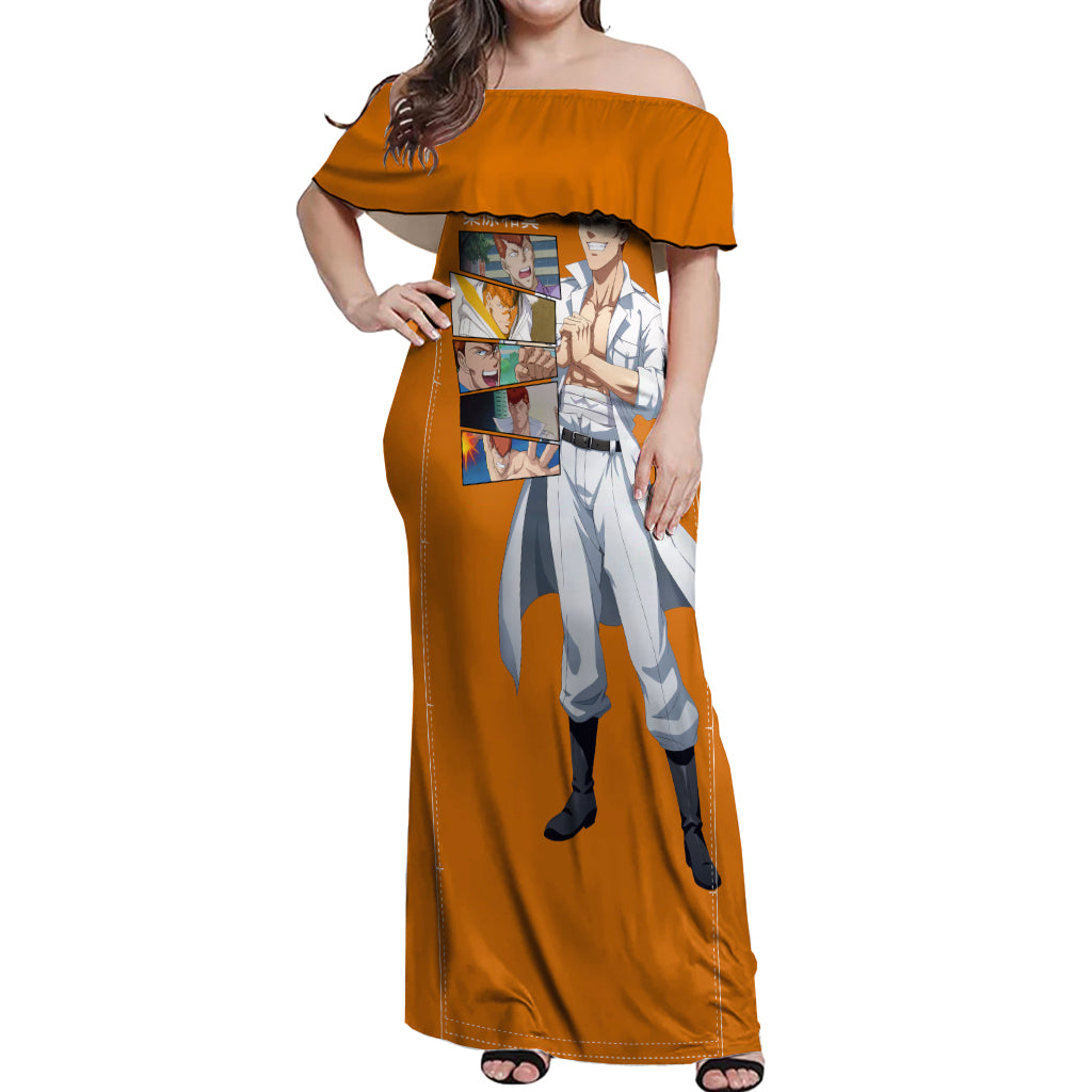 Kazuma Kuwabara Off Shoulder Maxi Dress YuYu Hakusho