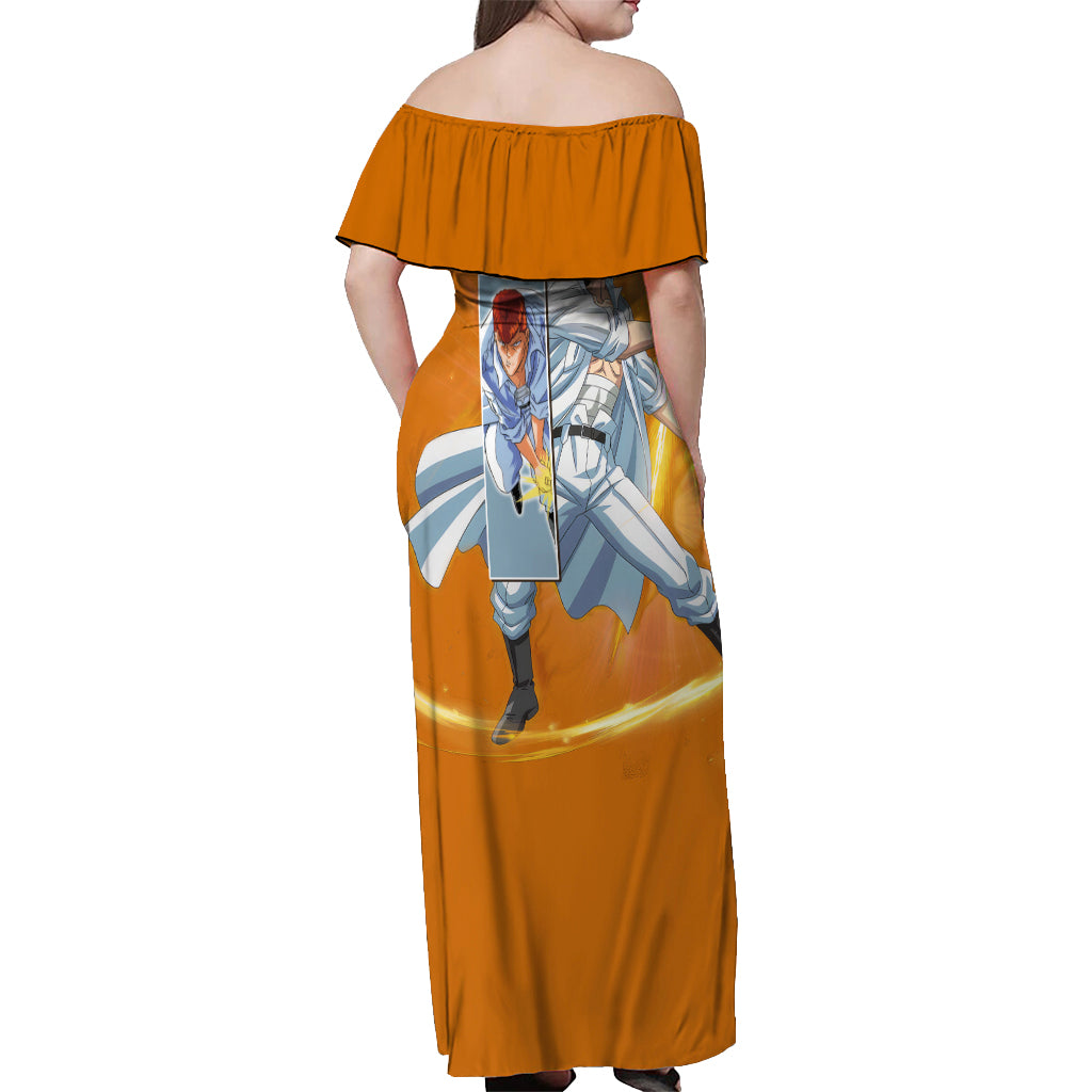 Kazuma Kuwabara Off Shoulder Maxi Dress YuYu Hakusho