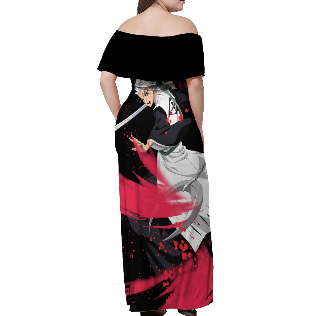 Toshiro Hitsugaya Off Shoulder Maxi Dress Bleach