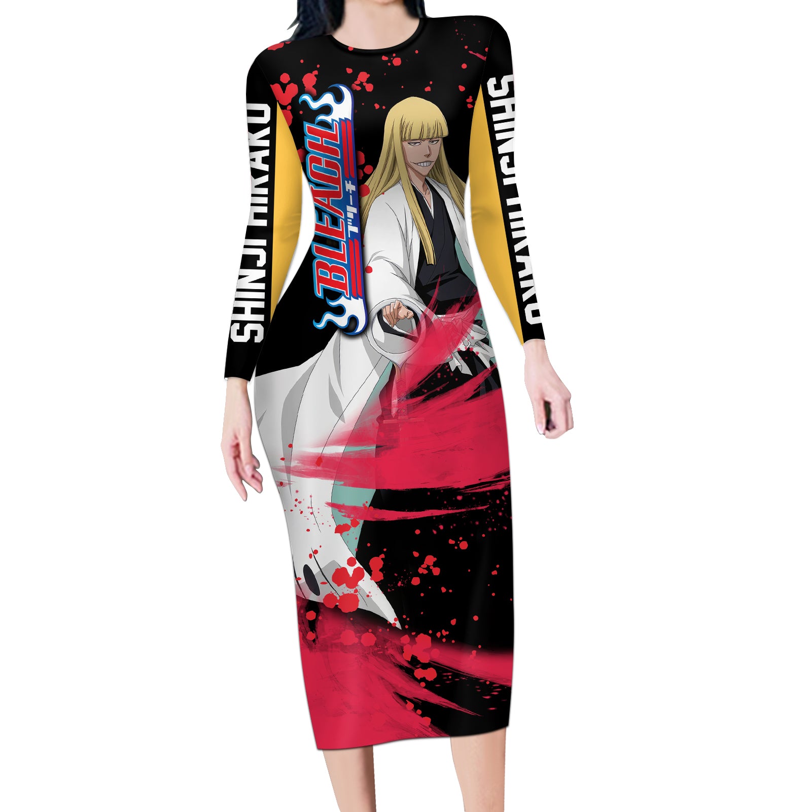 Shinji Hirako Long Sleeve Bodycon Dress Bleach
