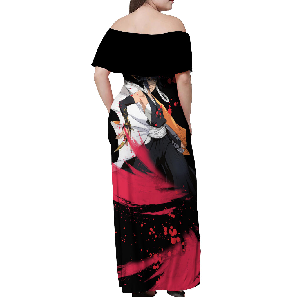 Soifon Sui-Feng Off Shoulder Maxi Dress Bleach