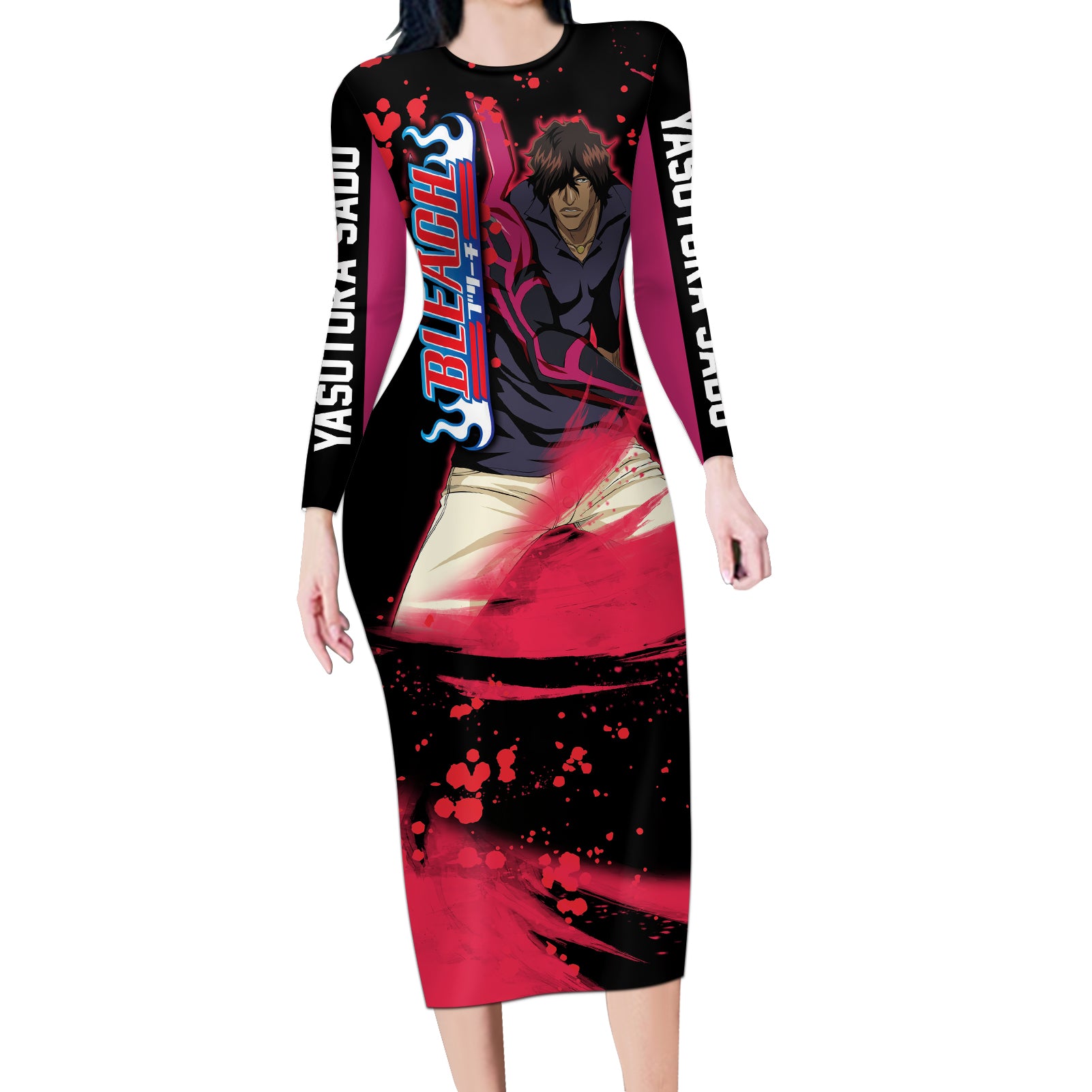 Yasutora Sado Chad Long Sleeve Bodycon Dress Bleach