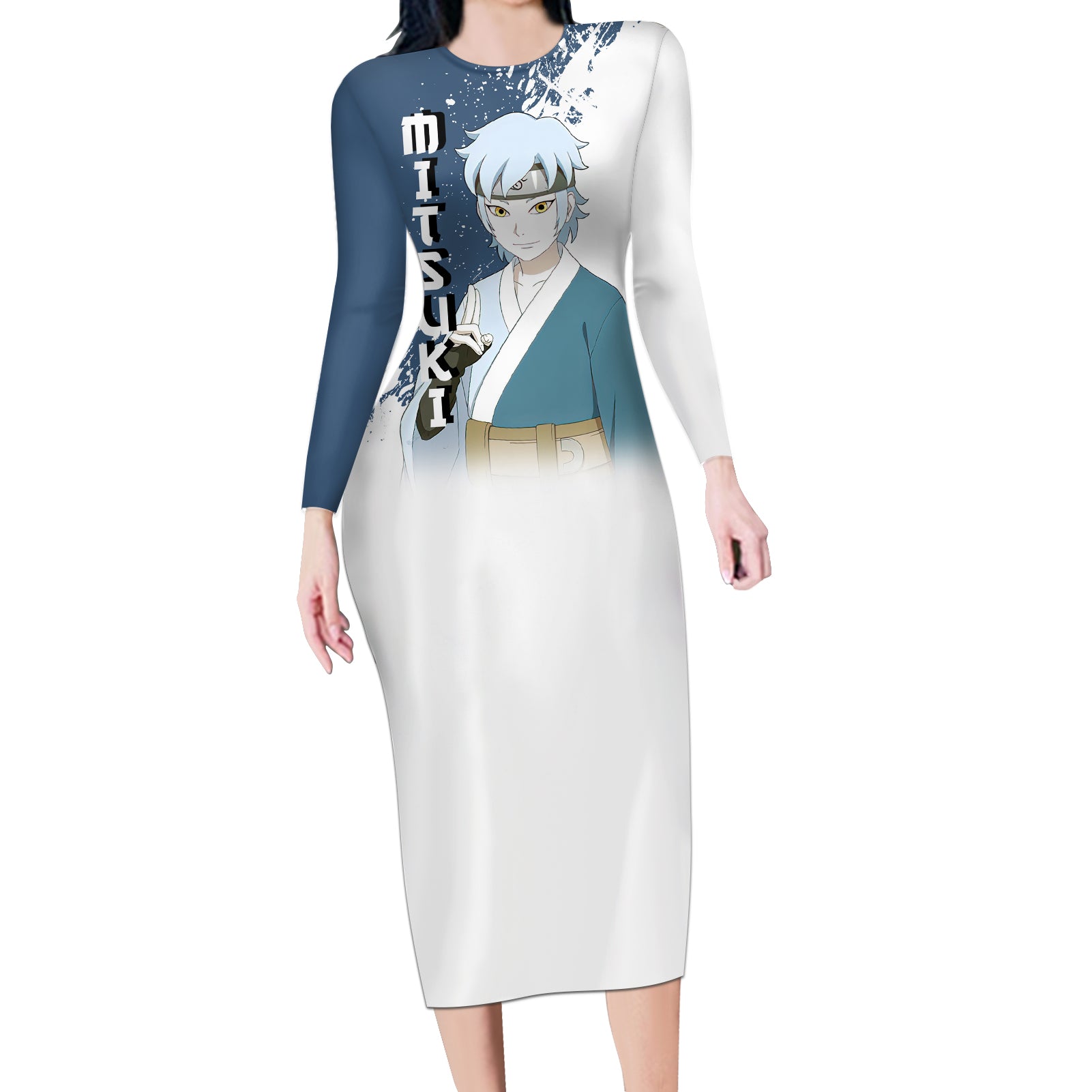 Mitsuki Long Sleeve Bodycon Dress Boruto
