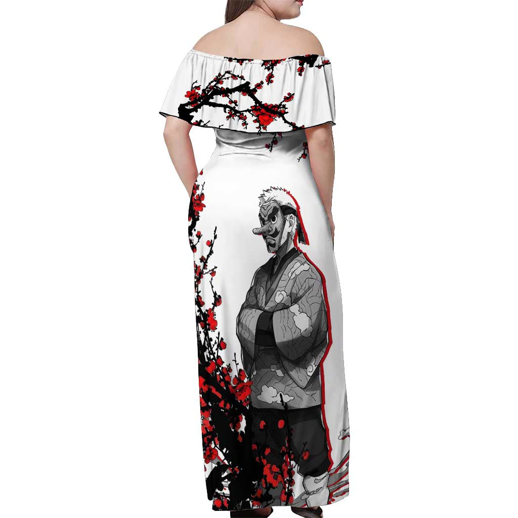 Urokodaki Sakonji - Demon Slayer Off Shoulder Maxi Dress Anime Japan Style