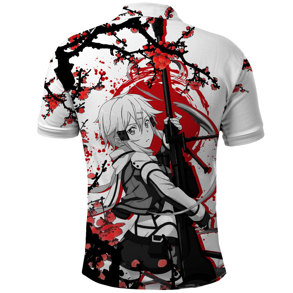 Sinon Polo Shirt Sword Art Online Anime Japan Style