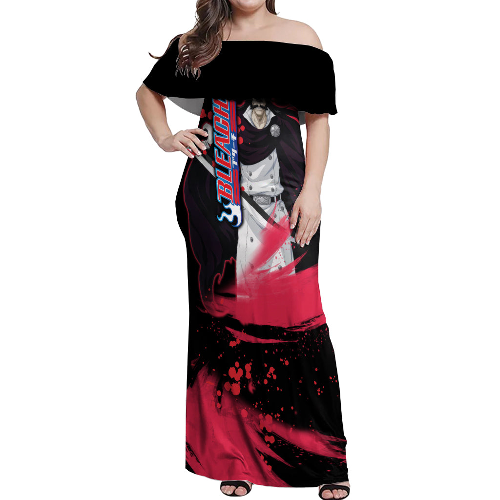 Yhwach Off Shoulder Maxi Dress Bleach