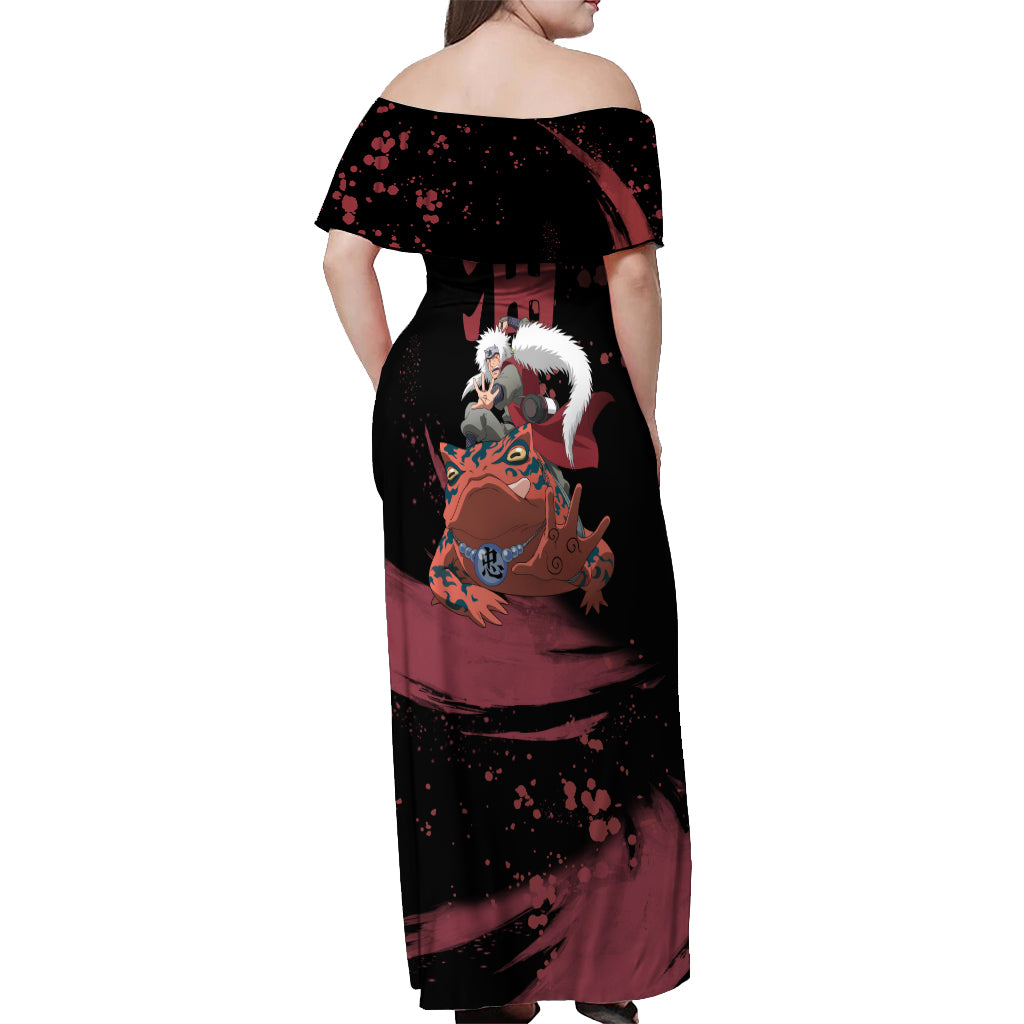 Jiraiya Off Shoulder Maxi Dress Naruto