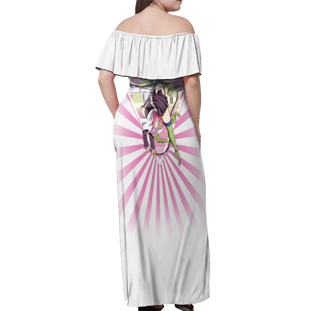 Kanroji Mitsuri Off Shoulder Maxi Dress Demon Slayer