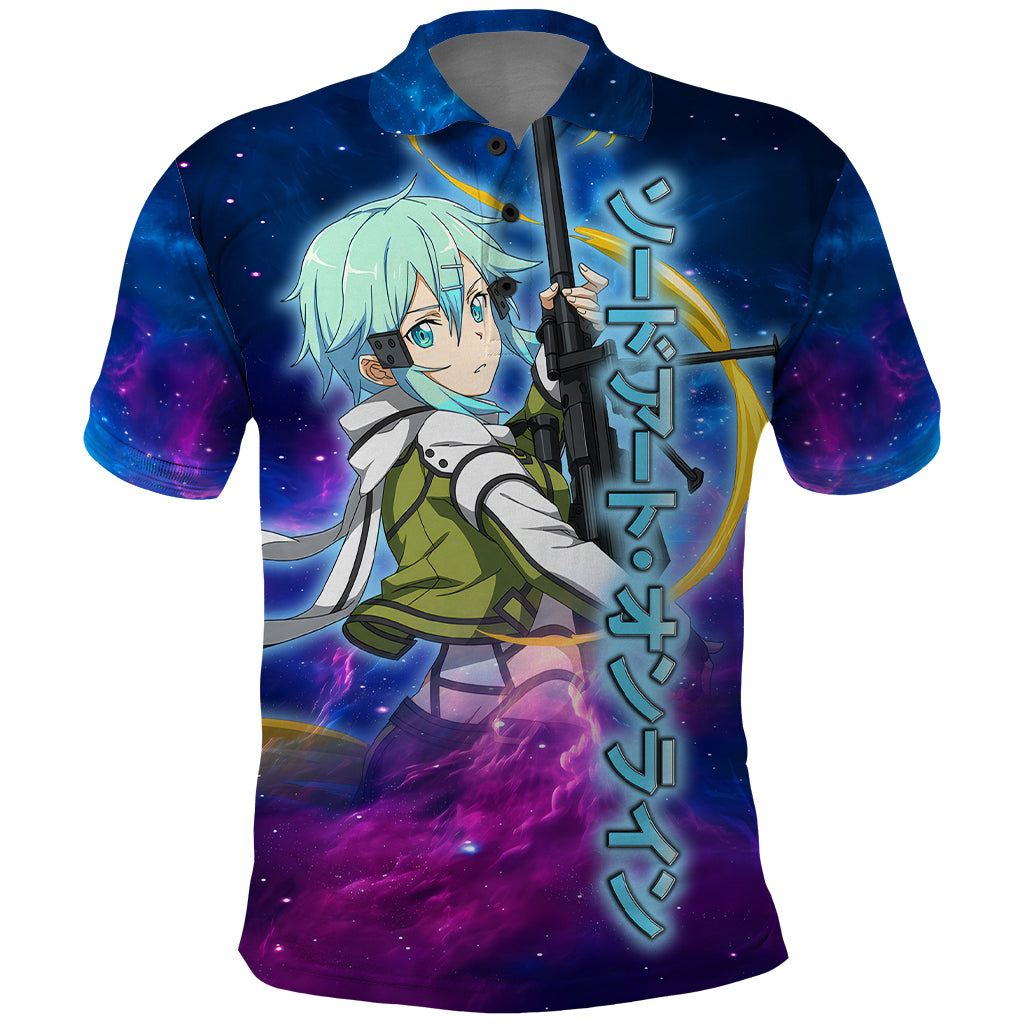 Sinon Polo Shirt Sword Art Galaxy Style
