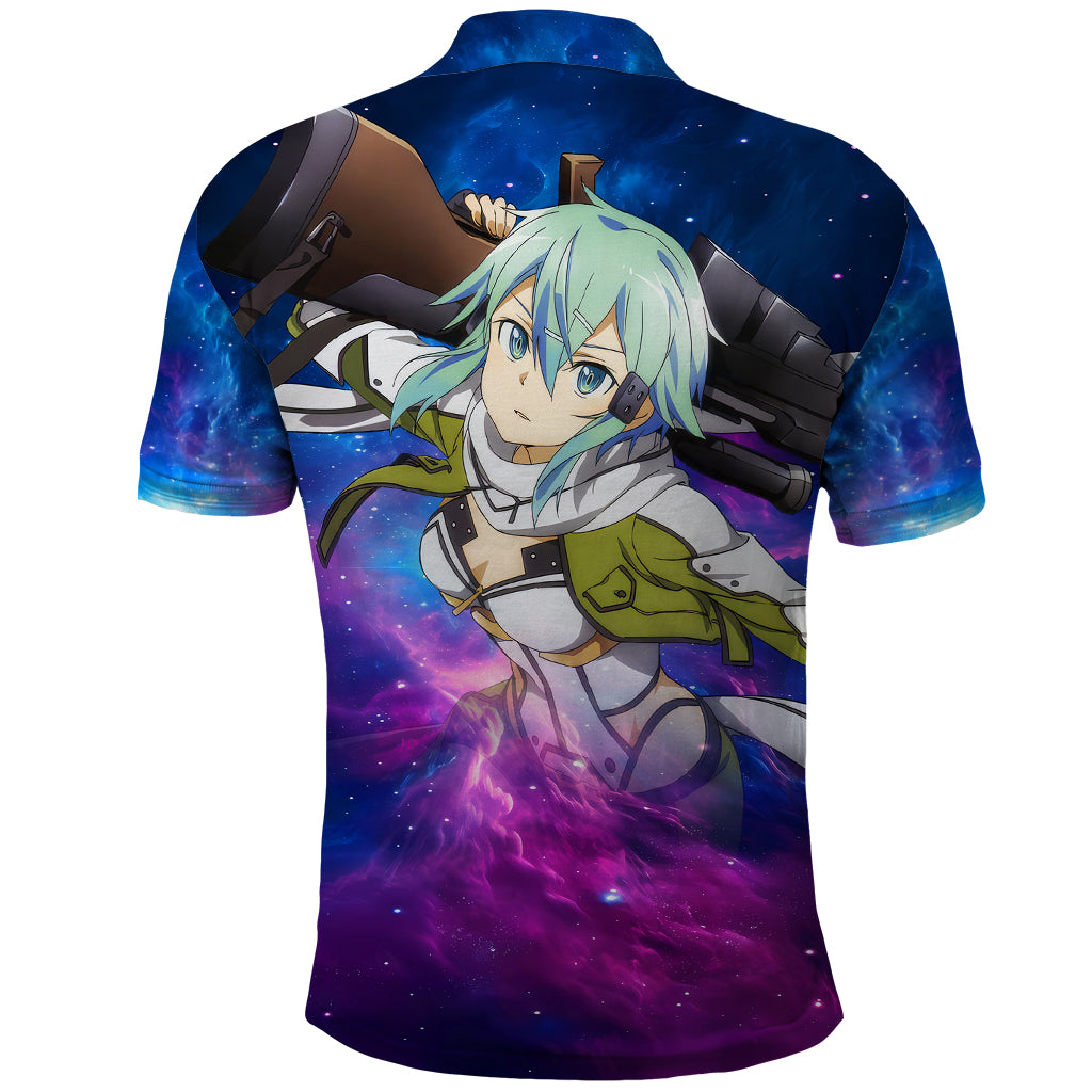 Sinon Polo Shirt Sword Art Galaxy Style