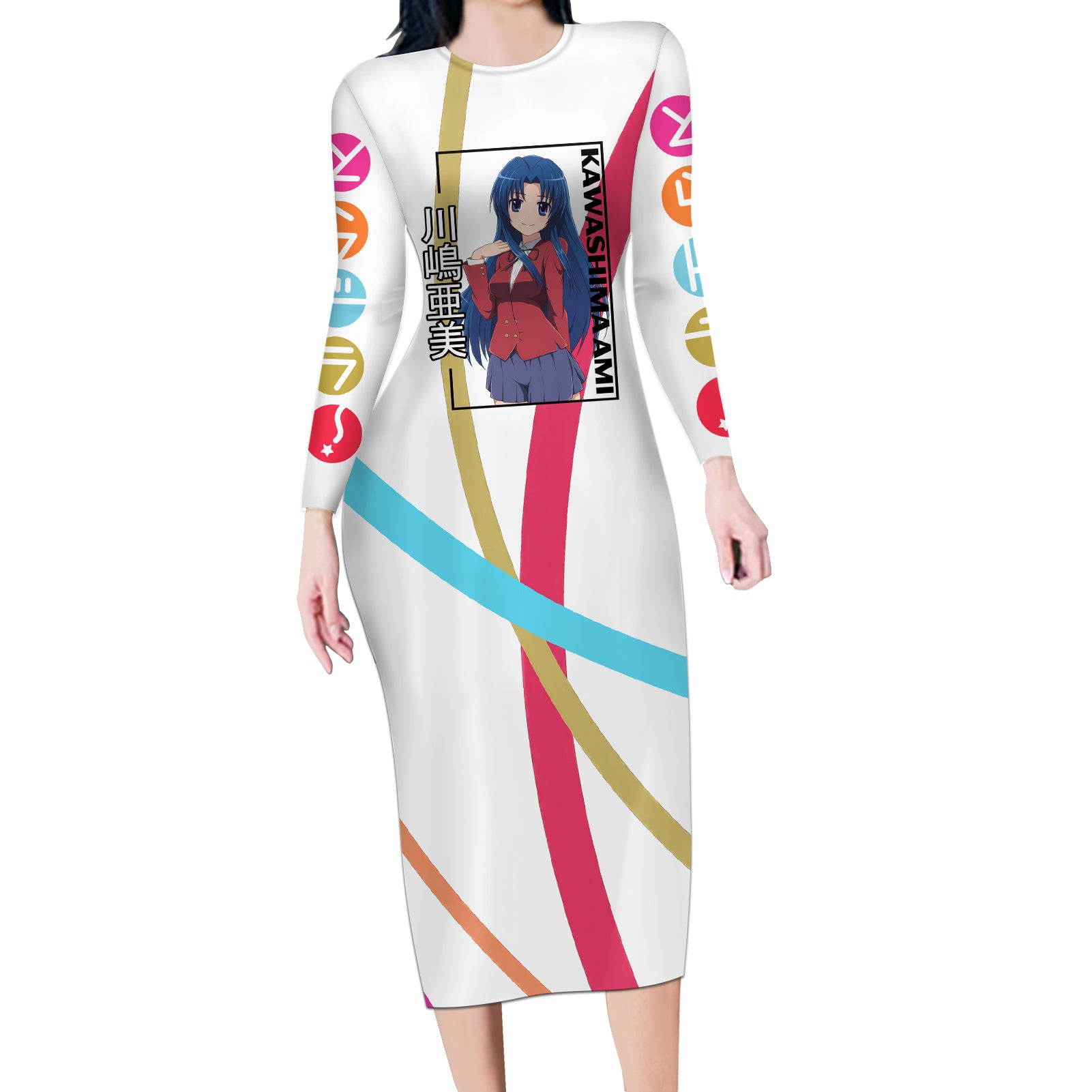 Kawashima Ami Long Sleeve Bodycon Dress Toradora Anime Style