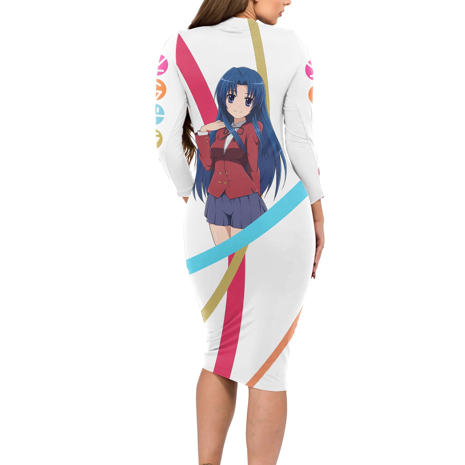 Kawashima Ami Long Sleeve Bodycon Dress Toradora Anime Style