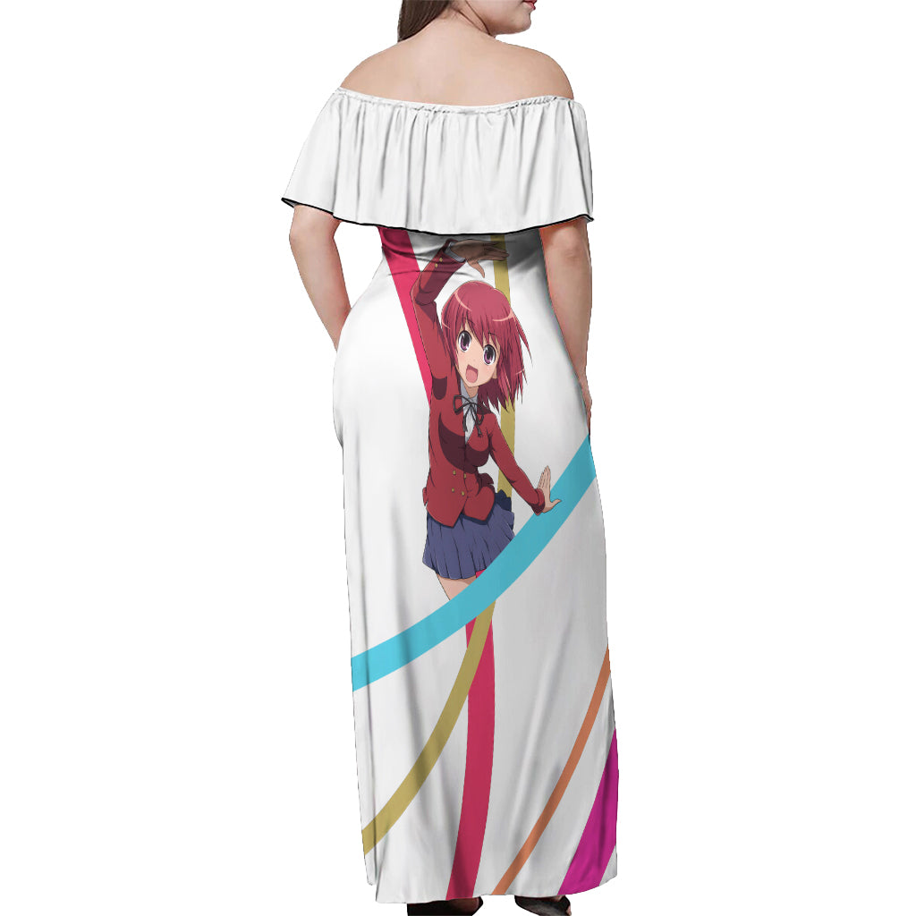 Kushieda Minori Off Shoulder Maxi Dress Toradora Anime Style