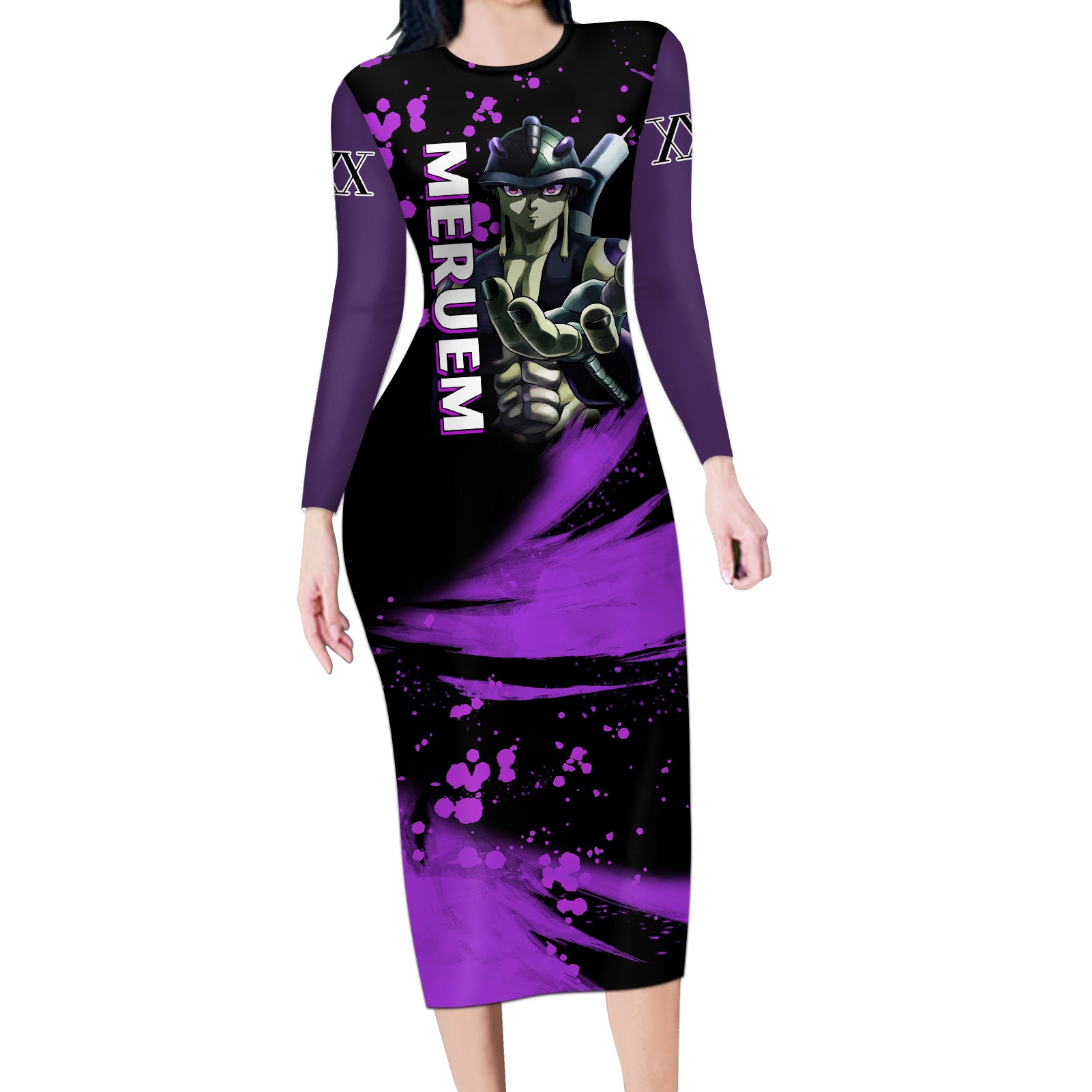 Meruem Long Sleeve Bodycon Dress Hunter X Hunter