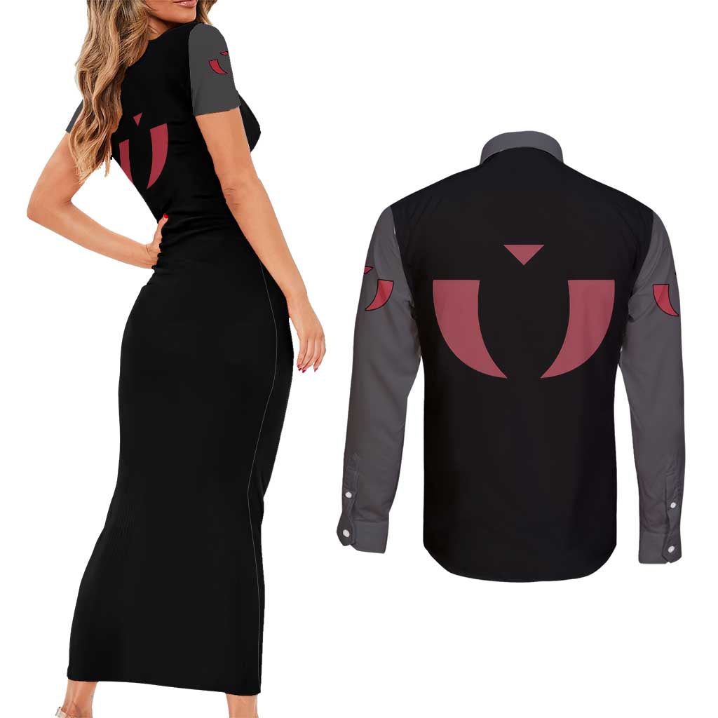 Kiba Inuzuka - Naruto Couples Matching Short Sleeve Bodycon Dress and Long Sleeve Button Shirt Anime Mix Manga Style