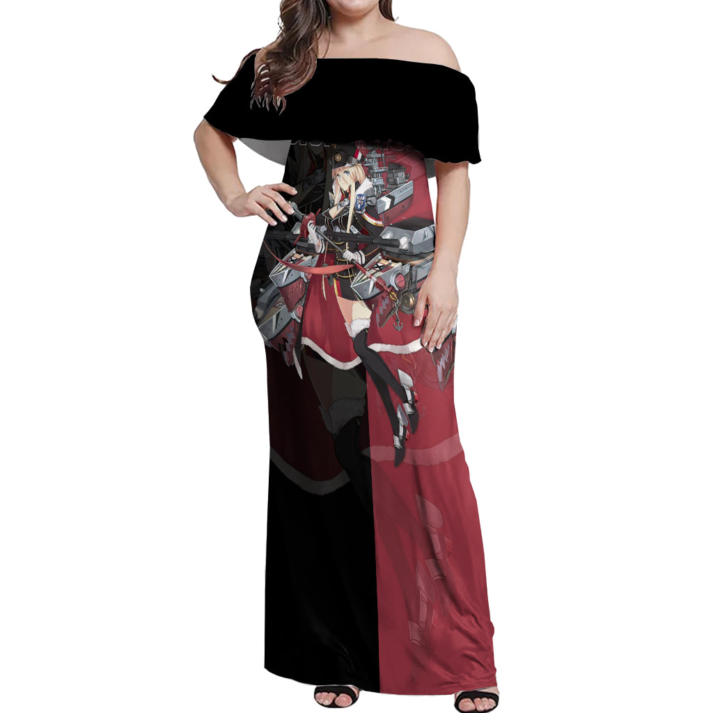 Bismarck - Azur Lane Off Shoulder Maxi Dress Anime Game Style