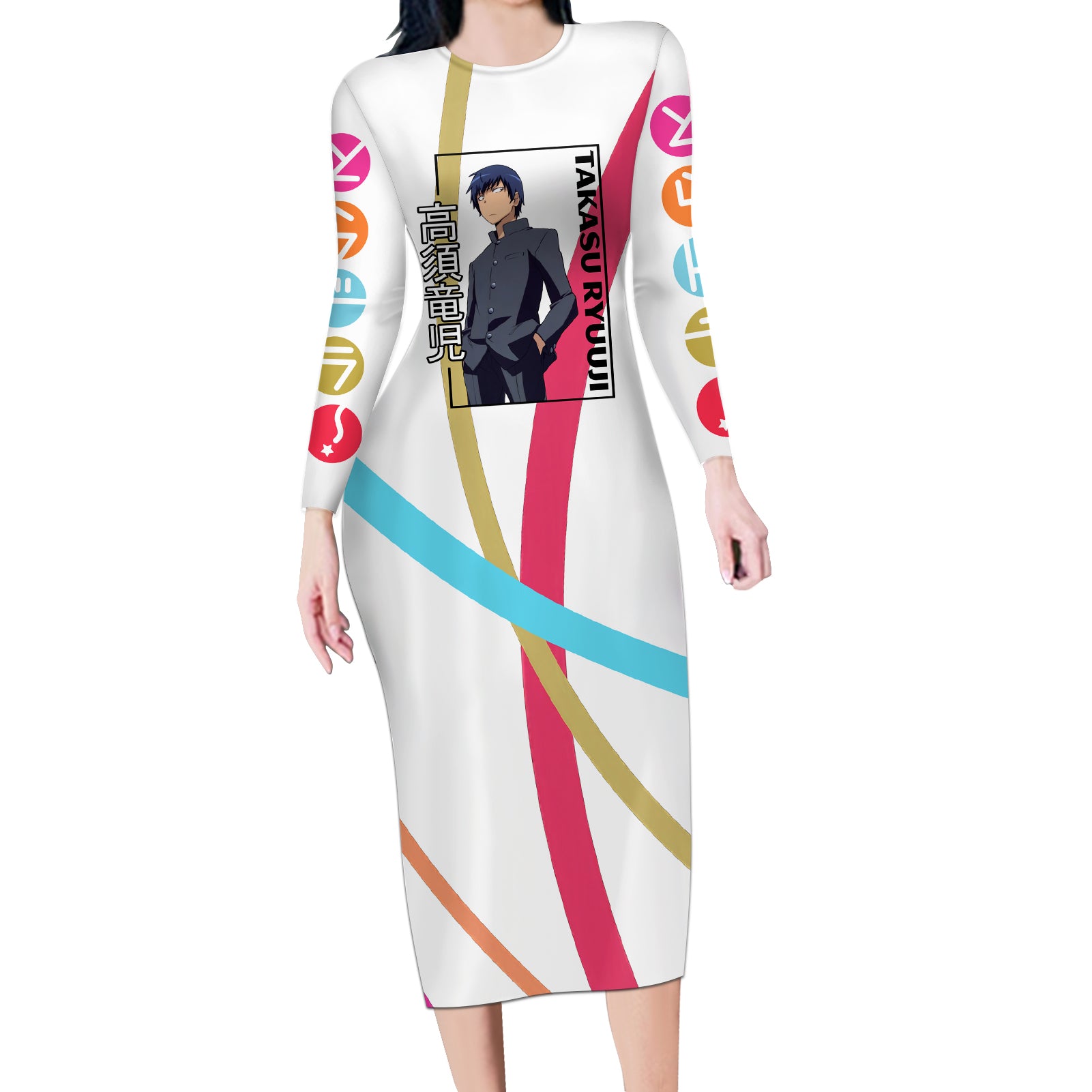 Takasu Ryuuji Long Sleeve Bodycon Dress Toradora Anime Style