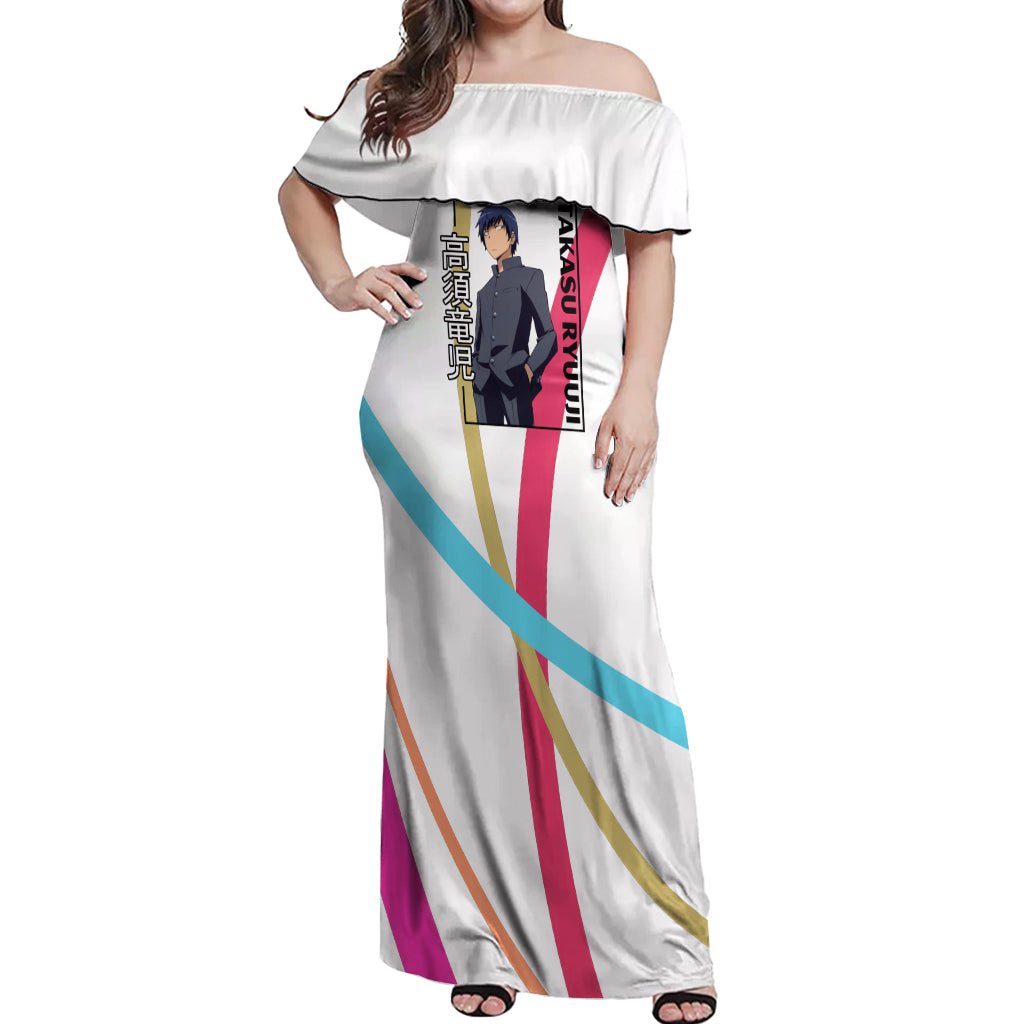 Takasu Ryuuji Off Shoulder Maxi Dress Toradora Anime Style